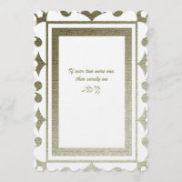 Golden Colonial Poetry Wedding Invitation