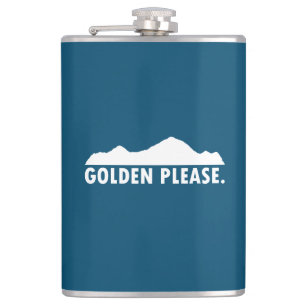Golden Colorado Please Hip Flask