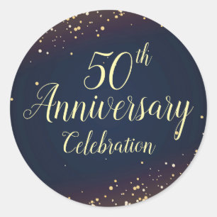 Golden Confetti 50th Anniversary Sticker