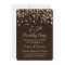 Golden confetti 75th Birthday Party Invitation