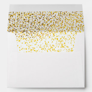 Golden Confetti Lined Envelopes