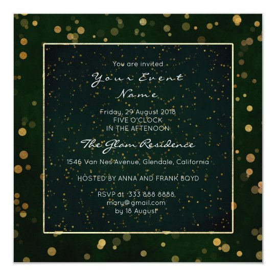 Golden Confetti Woodland Starry Night Cali Green Card