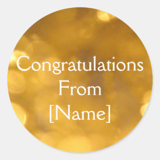 Golden Congratulations Sticker