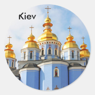 Golden copes of in cathedral in Kiev, Kiev Classic Round Sticker