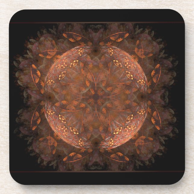 Golden Copper Shimmer Coaster (Front)