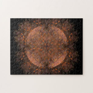Golden Copper Shimmer Jigsaw Puzzle