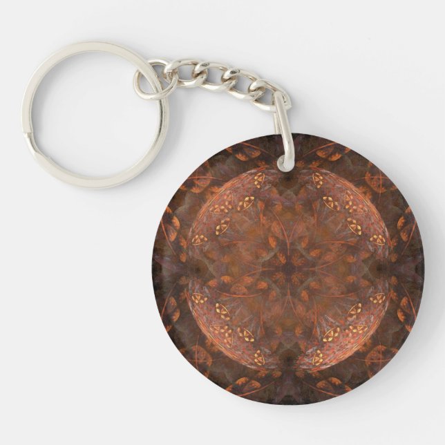 Golden Copper Shimmer Key Ring (Front)