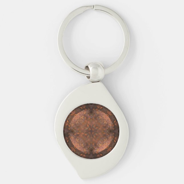 Golden Copper Shimmer Key Ring (Front)