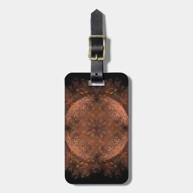 Golden Copper Shimmer Luggage Tag (Front Vertical)