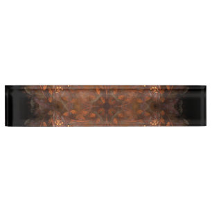 Golden Copper Shimmer Nameplate