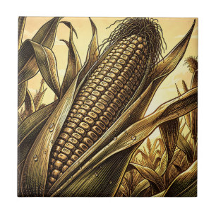 Golden Corn Cob Harvest Tile