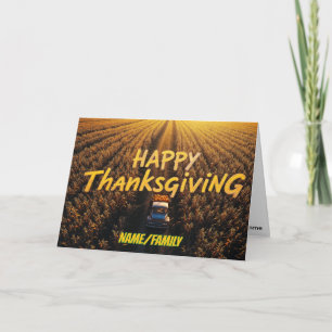 Golden Cornfield Journey – Happy Thanksgiving Holiday Card
