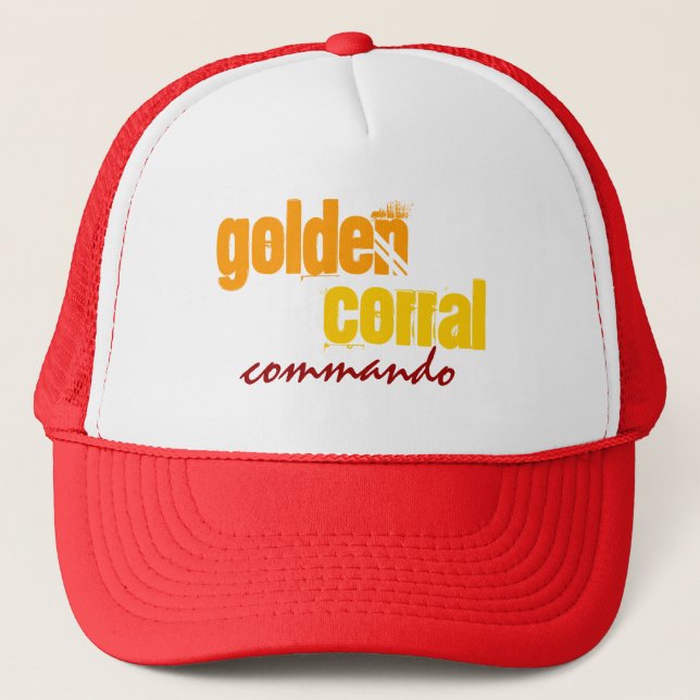 "GOLDEN CORRAL COMMANDO" - Trucker Hat! Trucker Hat (Front)