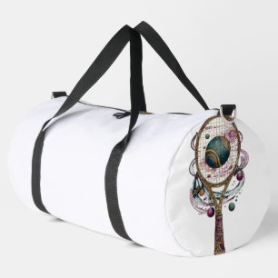 Golden cosmic tennis recket duffle bag