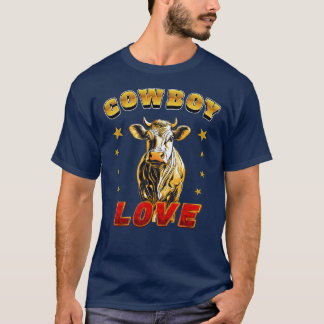 Golden cowboy cow for western fans T-Shirt