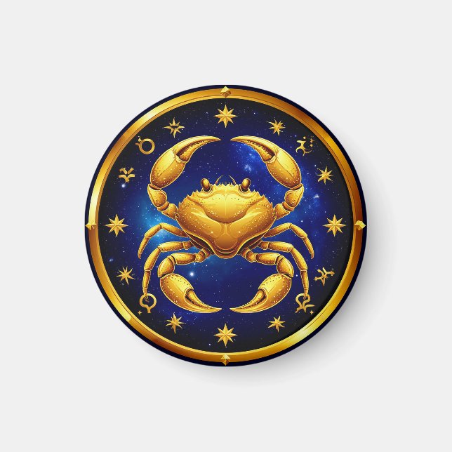 Golden Crab Cosmic Zodiac Magnet (Front)