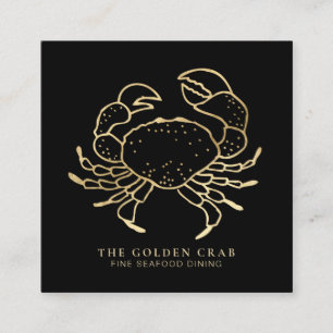 *~* Golden Crab Gold Fine Dining by The Sea Square Business Card