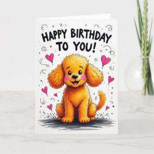Golden Creature Birthday Card