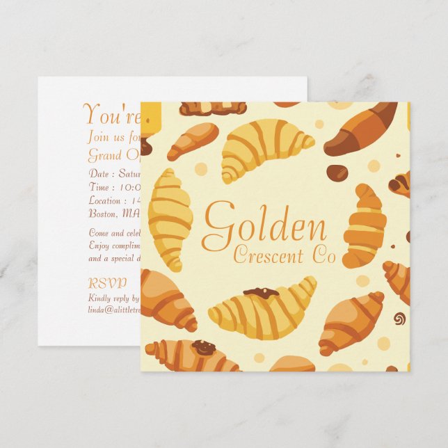 Golden Crescent Co Invitation (Front/Back)