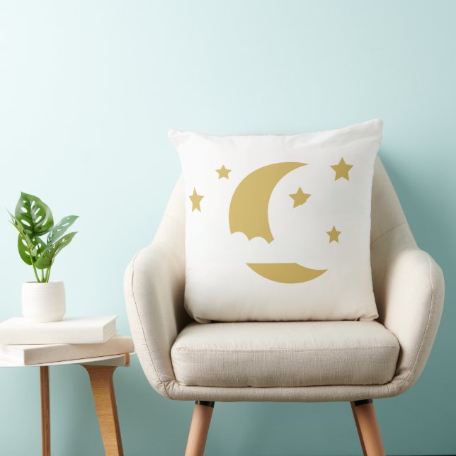 Golden Crescent Moon Pillow (Chair)
