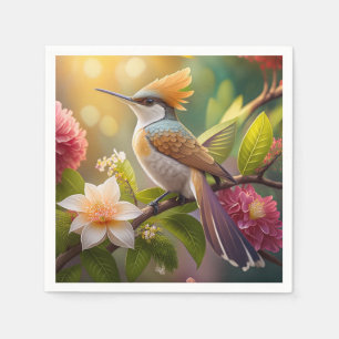 Golden Crested Honeyeater Fantasy Bird Napkin