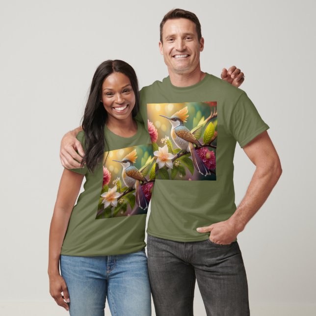 Golden Crested Honeyeater Fantasy Bird T-Shirt (Unisex)
