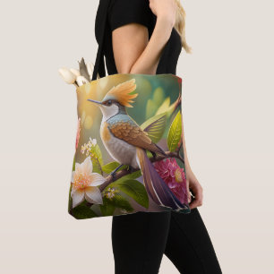 Golden Crested Honeyeater Fantasy Bird Tote Bag