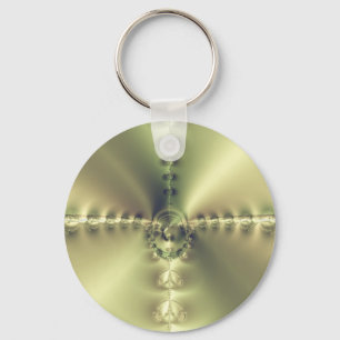 Golden Cross Key Ring