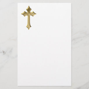 Golden cross stationery