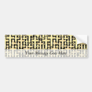 Golden Crosses Bumper Sticker