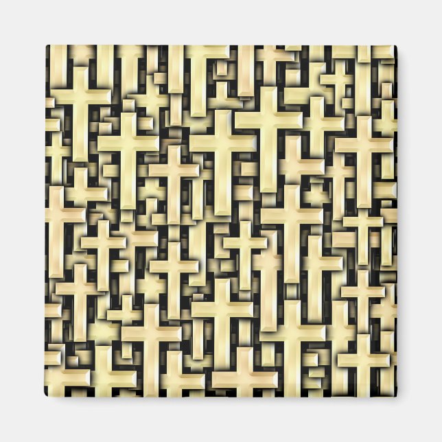 Golden Crosses Magnet (Front)