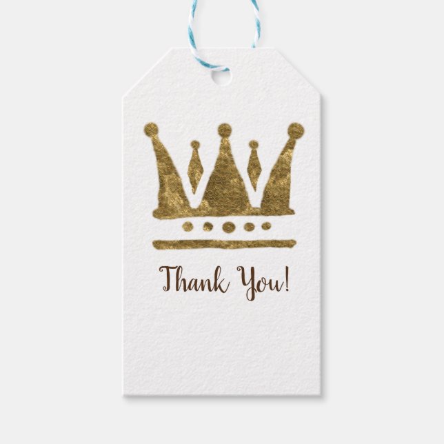 Golden Crown Custom Gift Tags (Front)