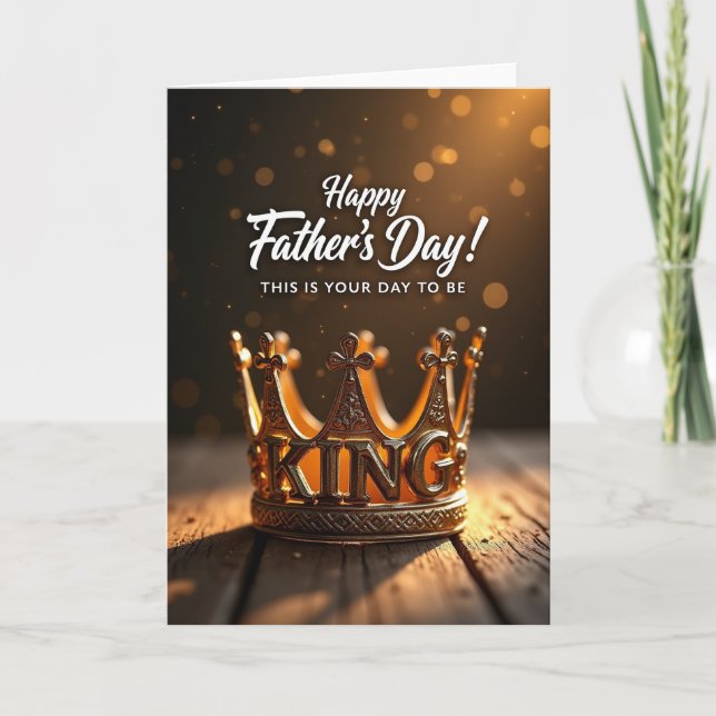 Golden Crown Father Day Card (Front)