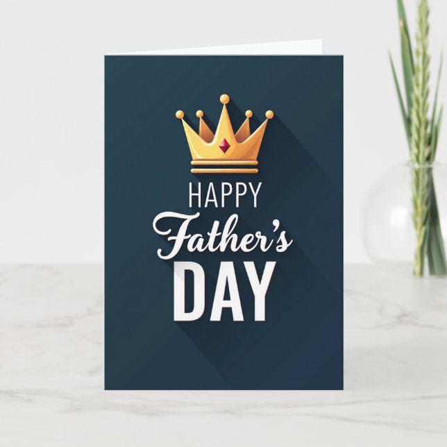 Golden Crown Fathers Day Card (Front)