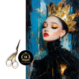 Golden Crown Feminist Decoupage Tissue Paper