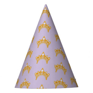 Golden Crown Girl Princess Birthday Party Hat