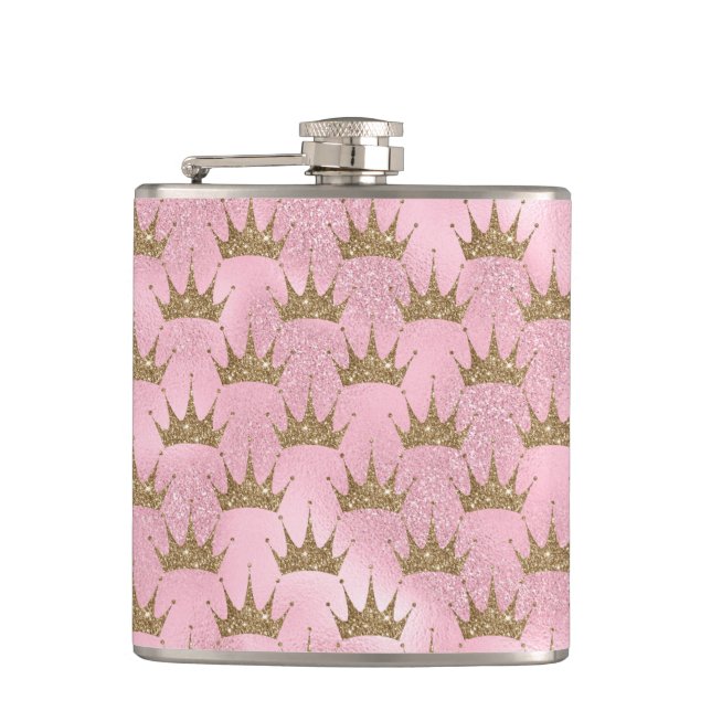Golden Crown   Hip Flask (Front)