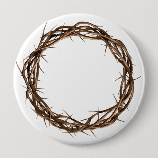 Golden Crown Of Thorns 10 Cm Round Badge