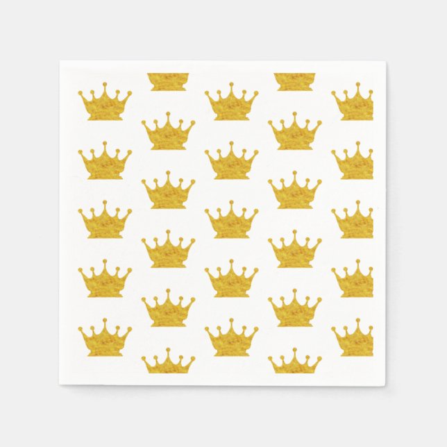 Golden Crown Pattern  Napkin (Front)
