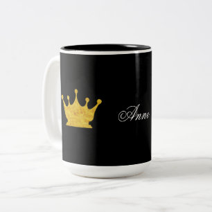 Golden crown Personalised Two-Tone Coffee Mug