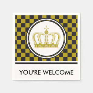 Golden Crown + your background & ideas Napkin