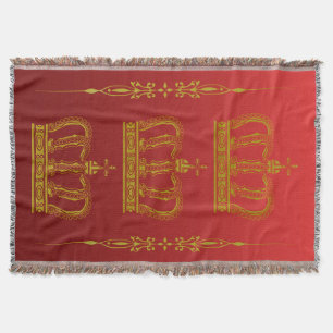 Golden Crown + your ideas Throw Blanket