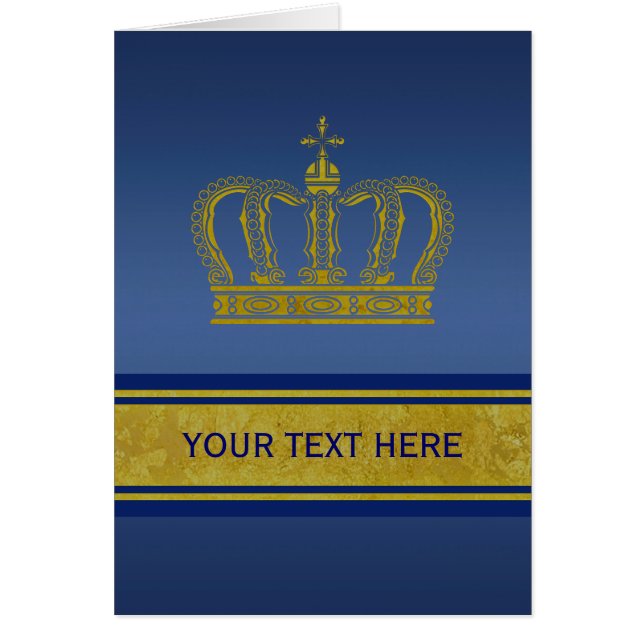 Golden Crown + your text (Front)