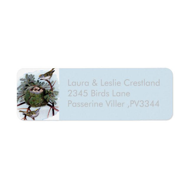 golden crowned kinglets - vintage birds (Front)