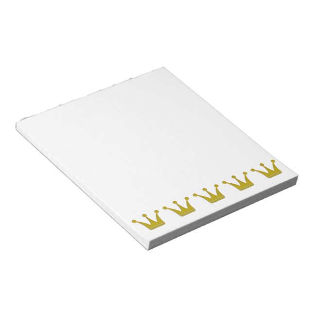 Golden Crowns Border + your ideas Notepad (Angled)