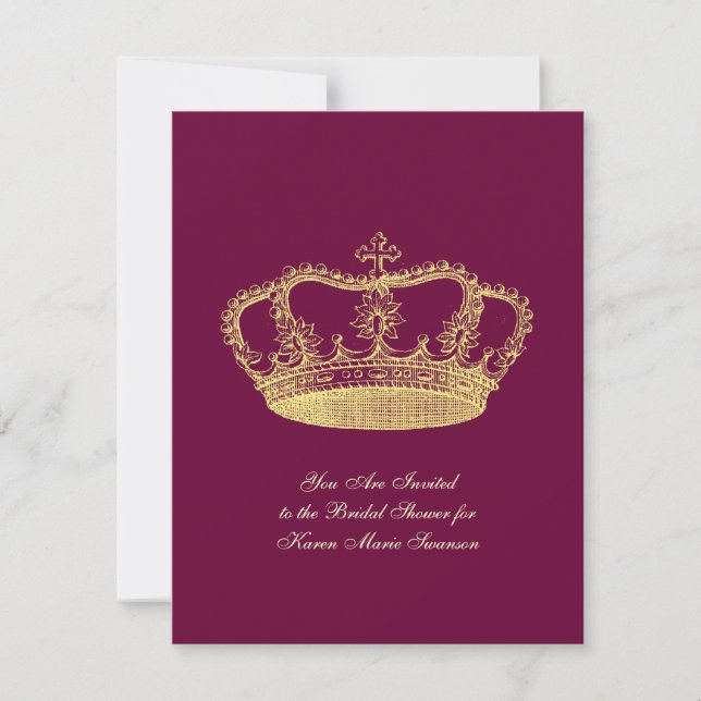 Golden Crowns Invitation (Front)