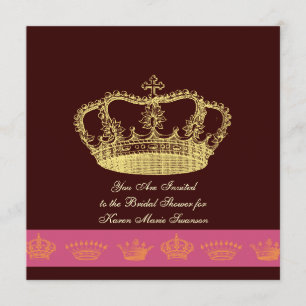 Golden Crowns Invitation