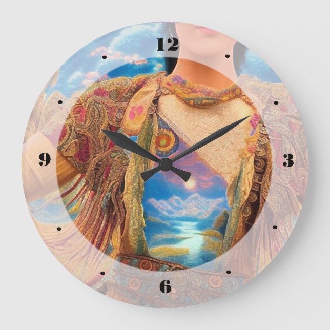 Golden Crowns  Large Clock (Front)