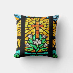 Golden Crucifix Cushion