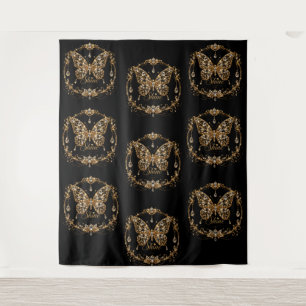 Golden Crystal Butterfly Shine Luxury Jewellery Ar Tapestry